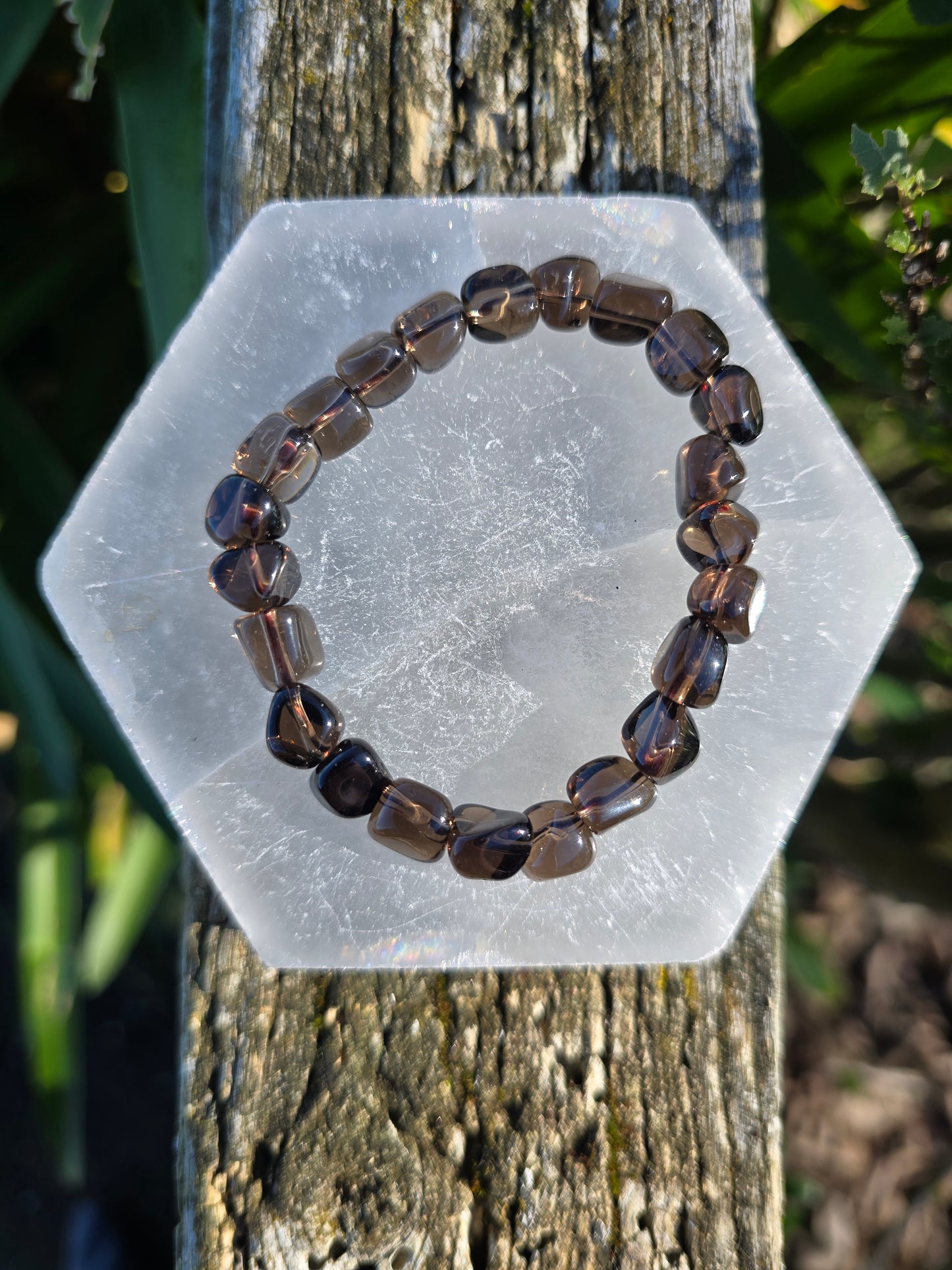 Smoky Quartz | Nugget Bead Bracelet 6mm