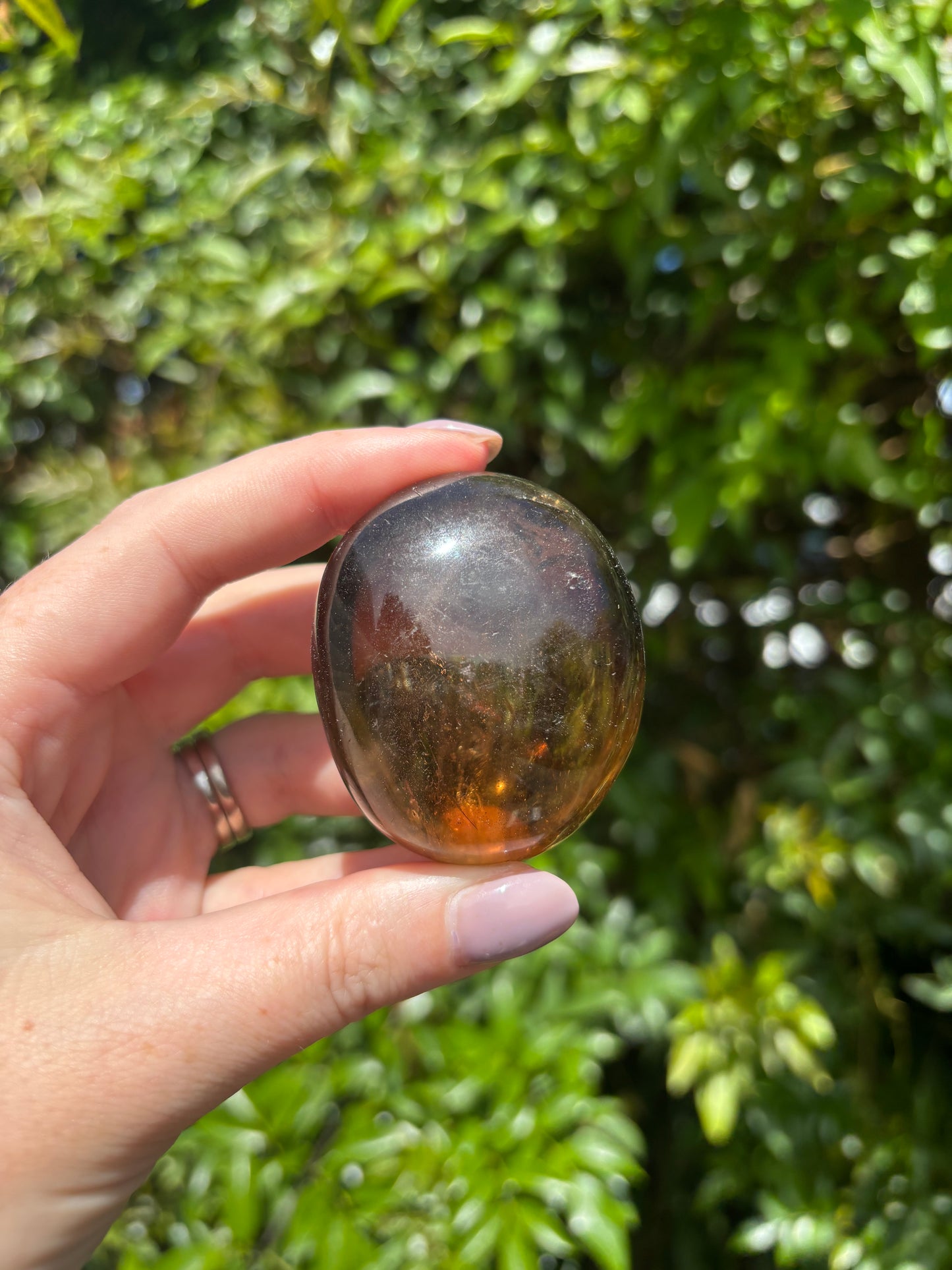 Smoky Quartz Palm Stone A