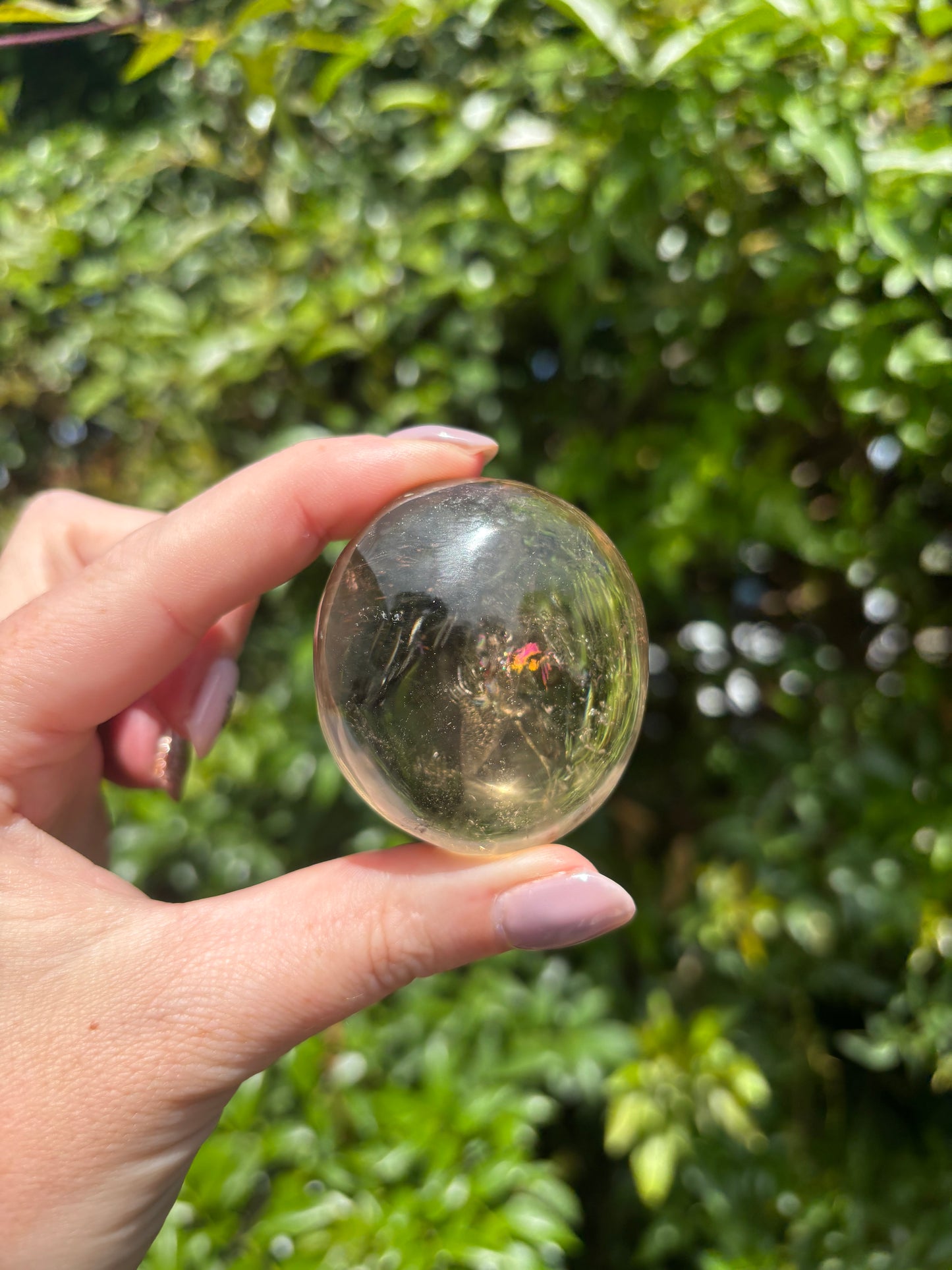 Smoky Quartz Palm Stone D
