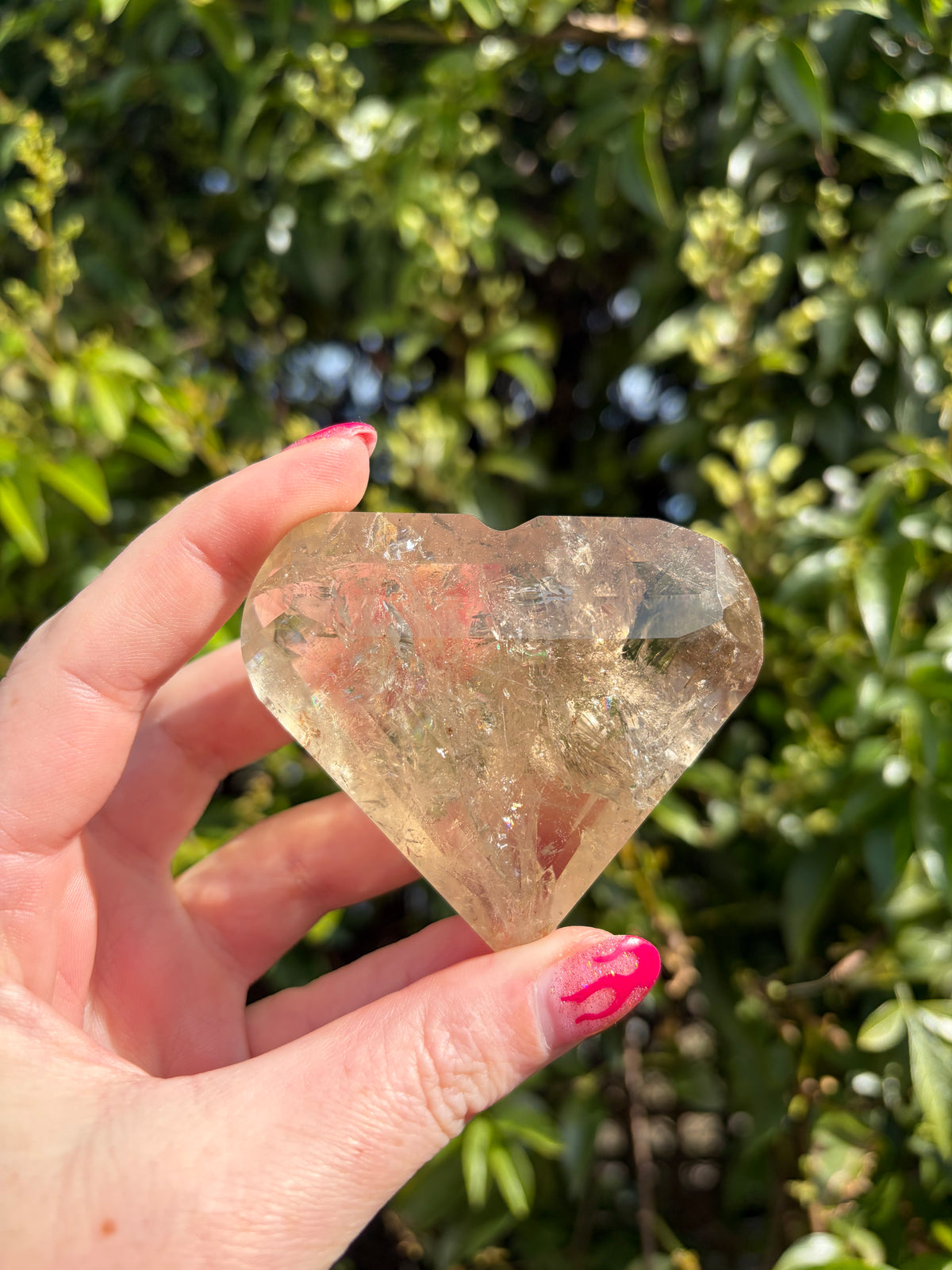 Smoky Quartz Faceted Heart A