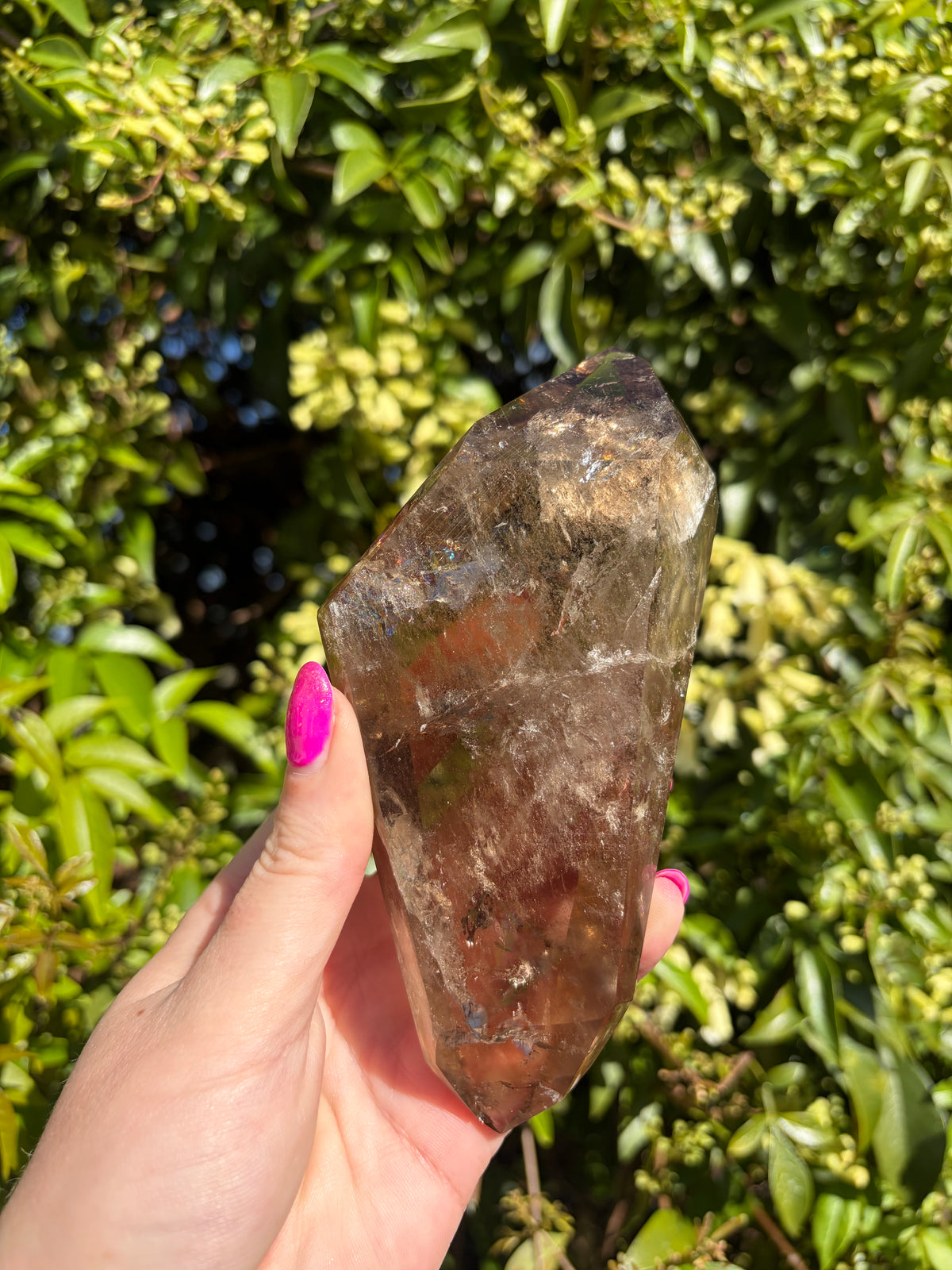 Smoky & Rutilated Quartz Double Terminated Point A