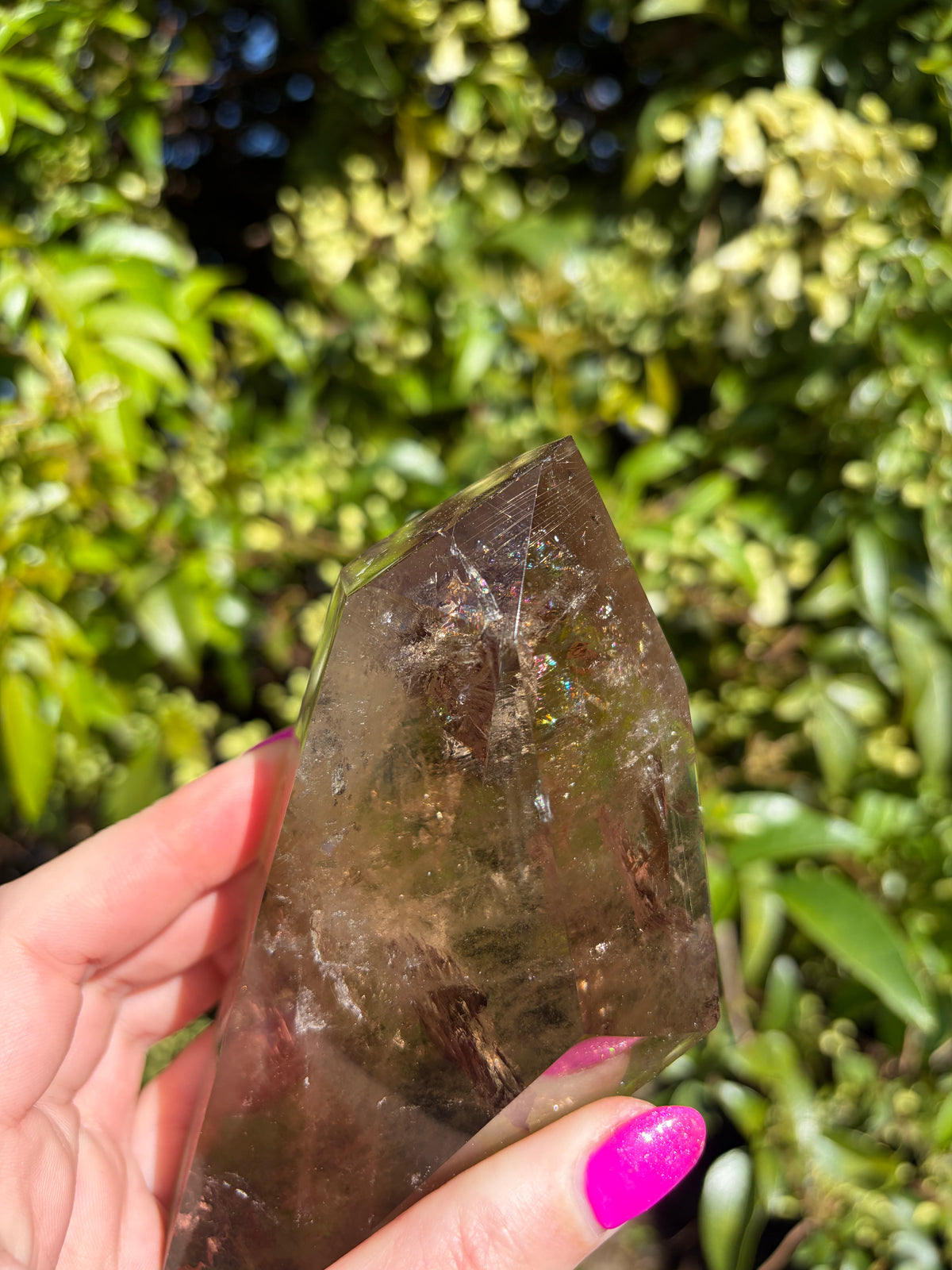 Smoky & Rutilated Quartz Double Terminated Point A