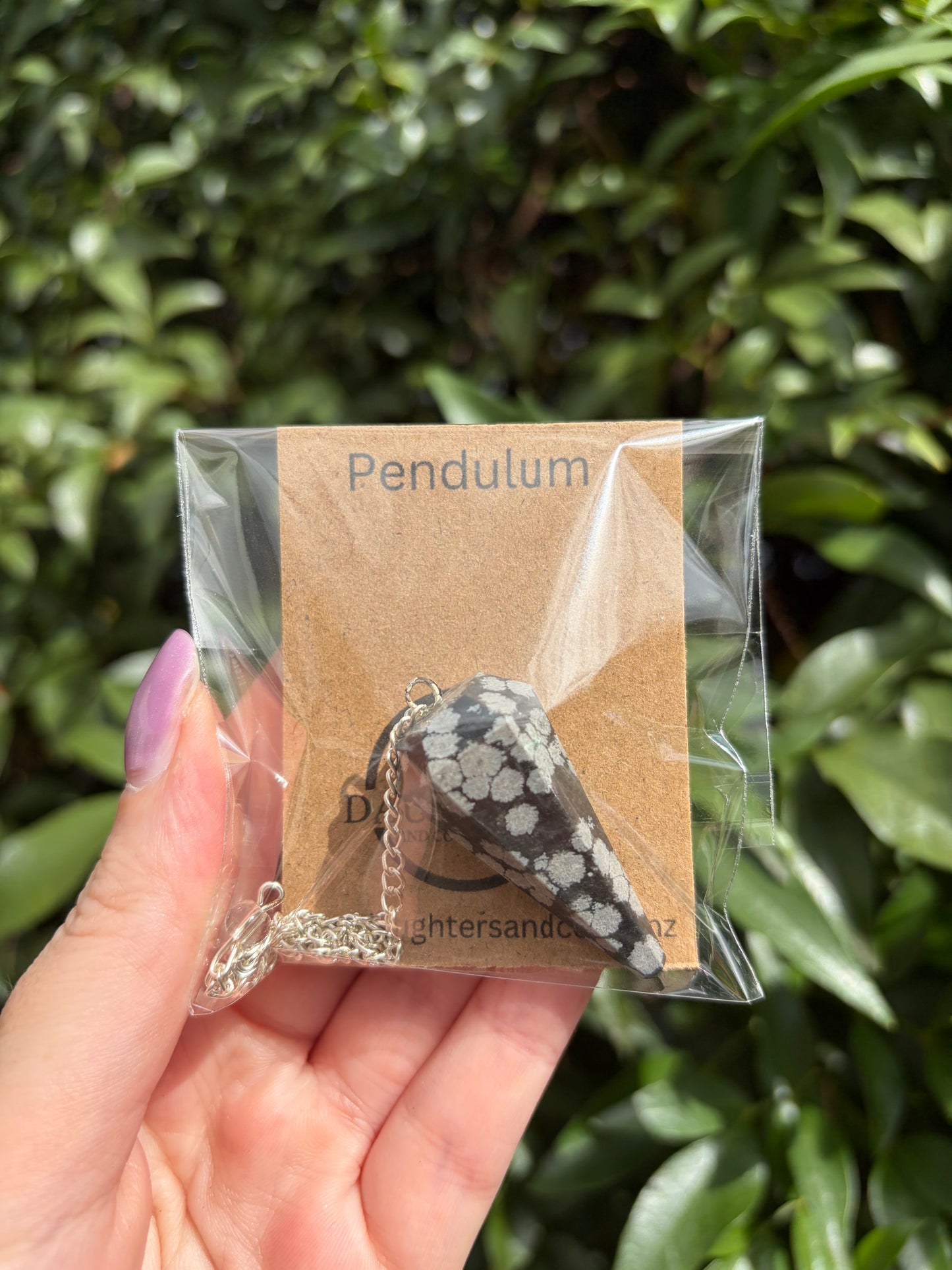 Snowflake Obsidian Pendulum