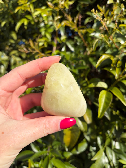 Sulphur Quartz Tumbled Stone Large E