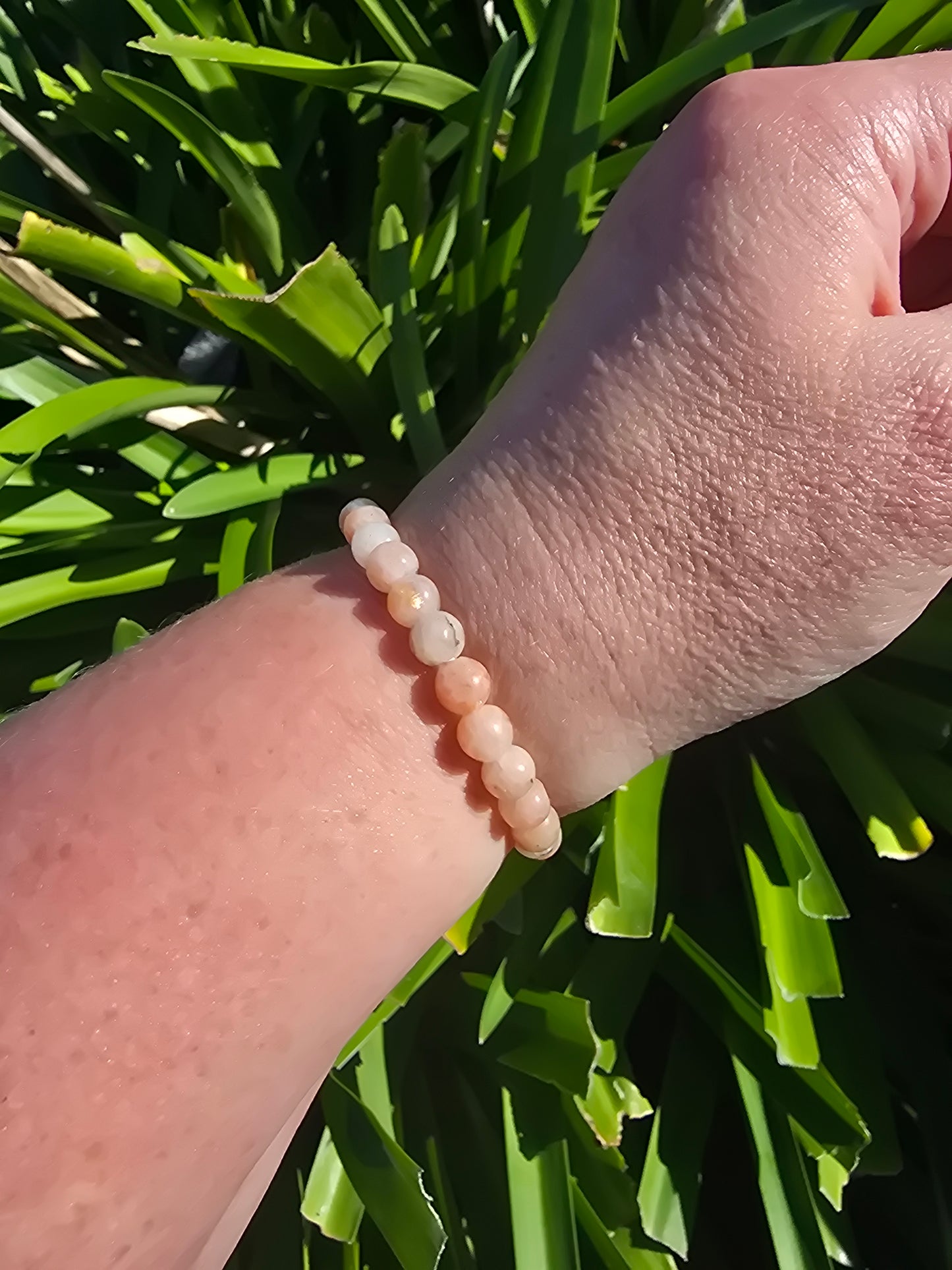 Sunstone | Small Round Bead Bracelet