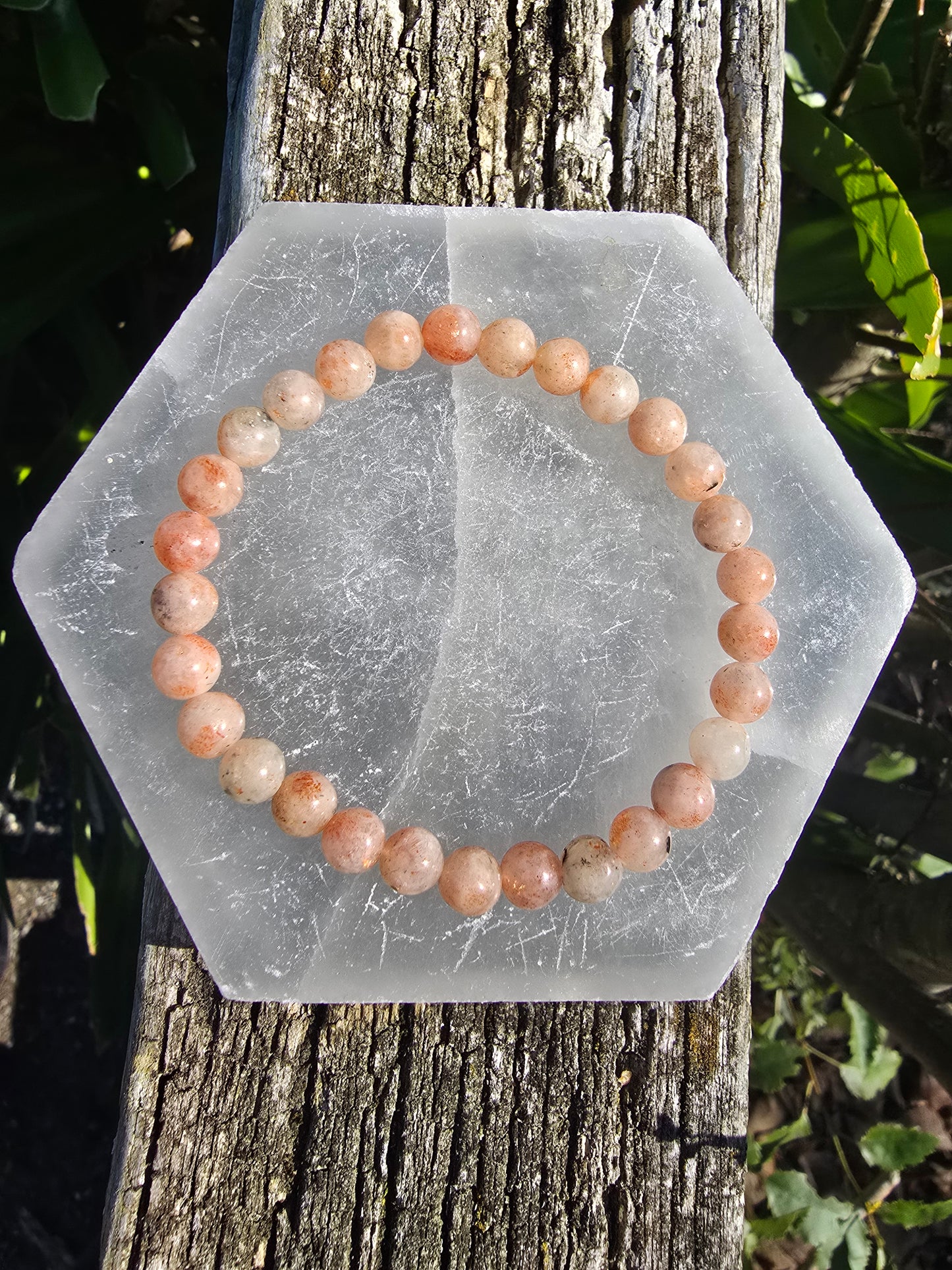 Sunstone | Small Round Bead Bracelet