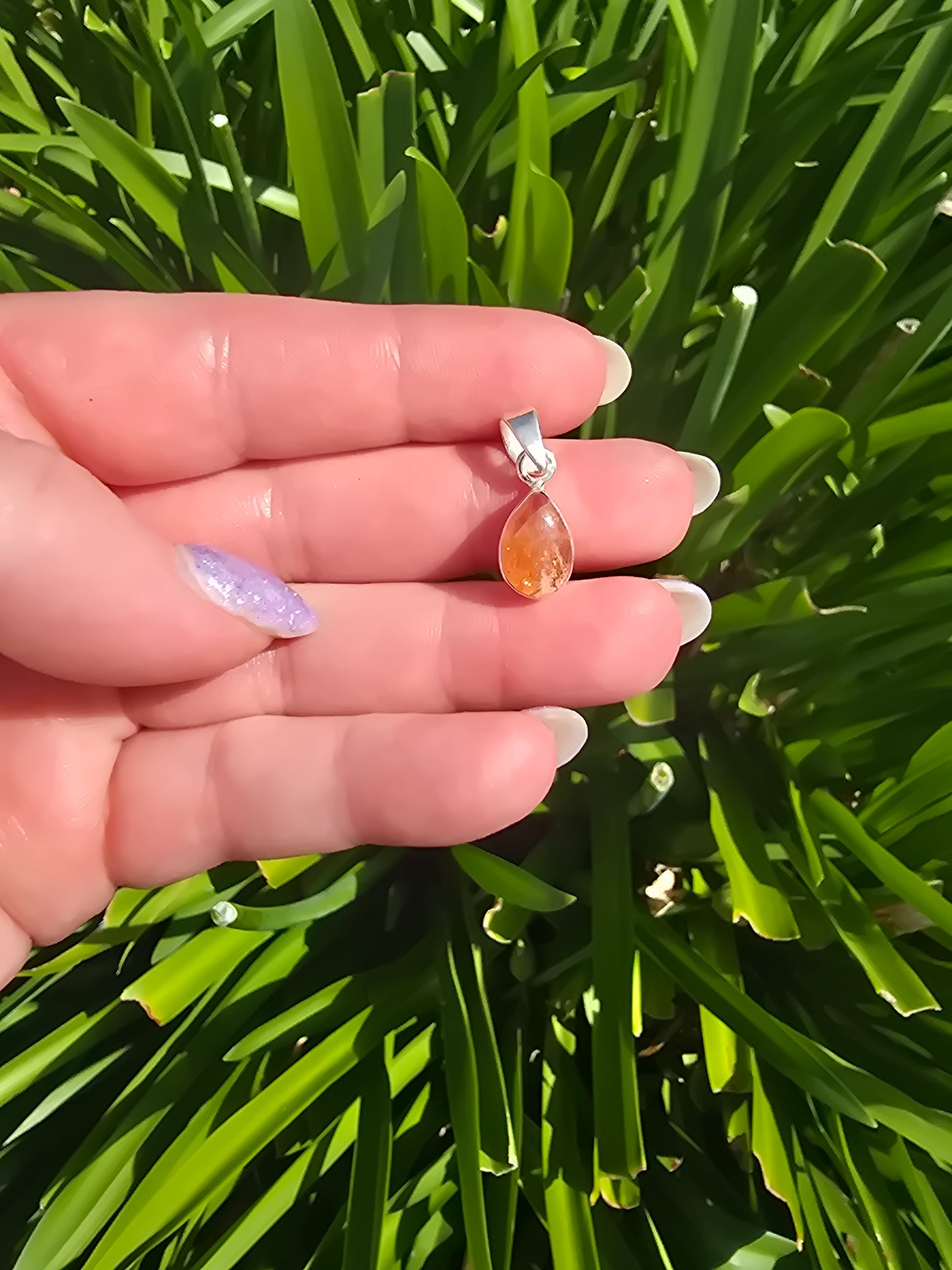 Sunstone | Polished Sterling Silver Pendant B