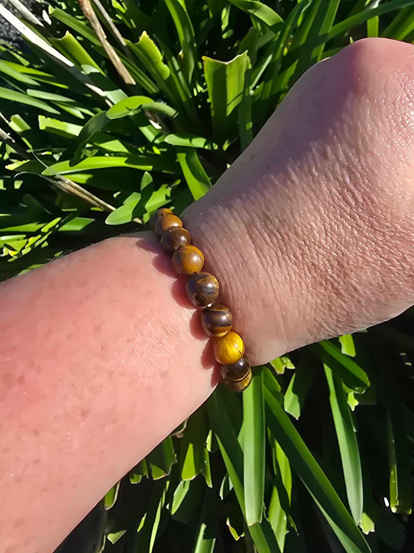 Tigers Eye | Large Round Bead Bracelet