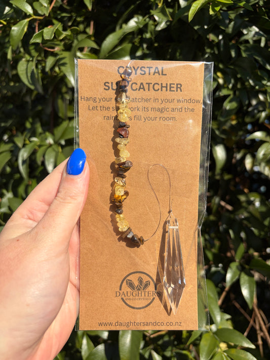 Tigers Eye & Citrine | Point Sun Catcher B