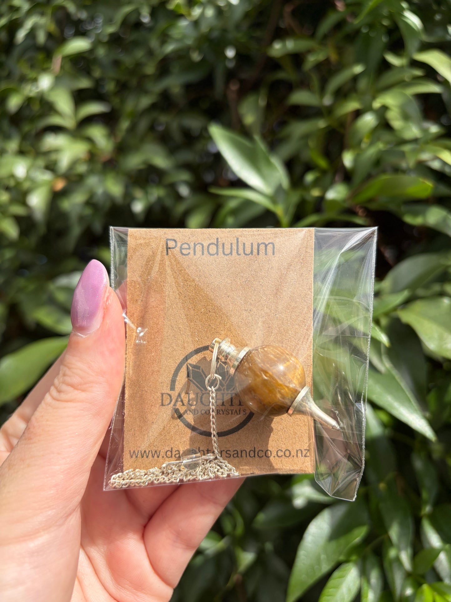 Tigers Eye Sphere Pendulum