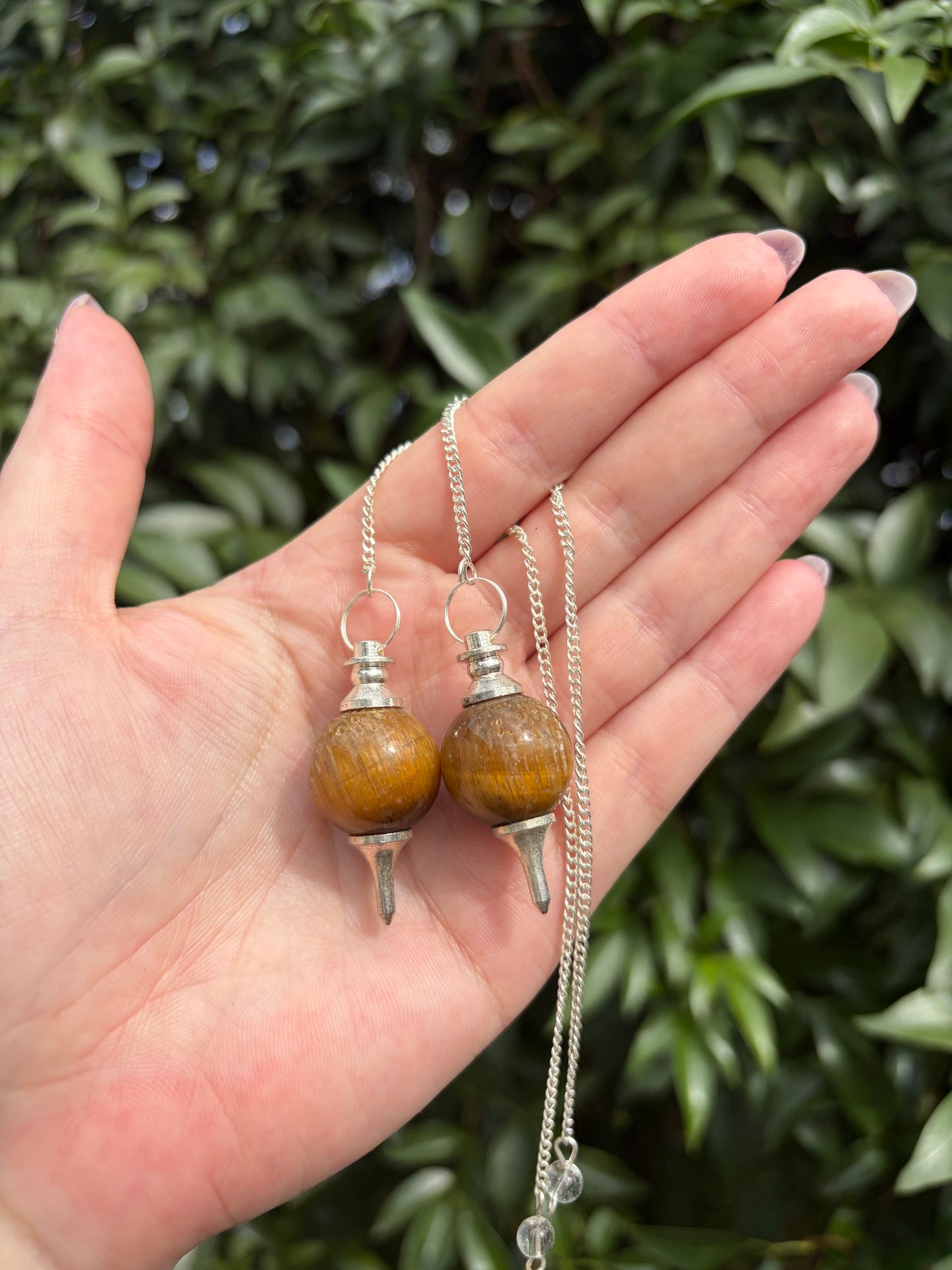 Tigers Eye Sphere Pendulum