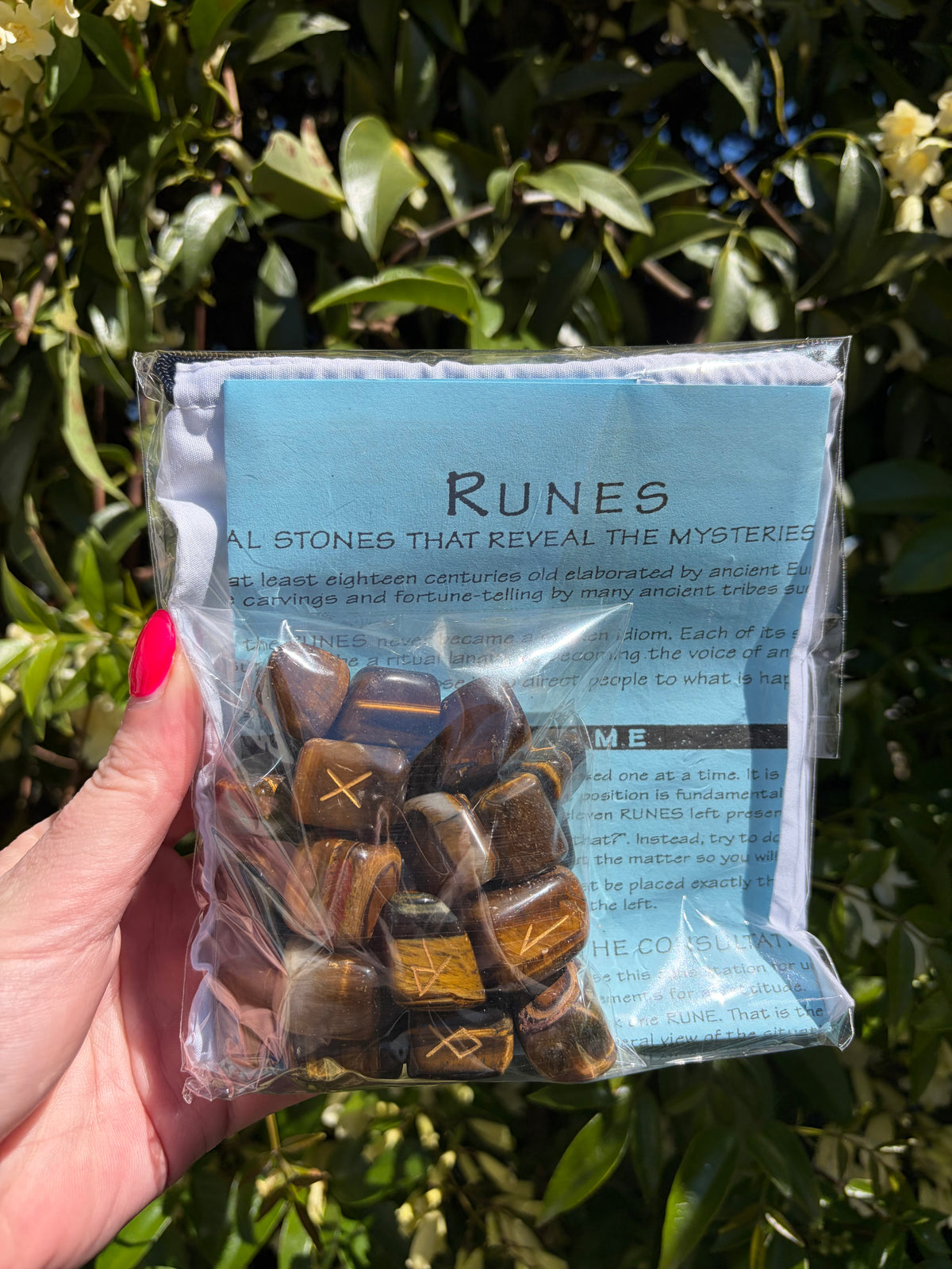 Tigers Eye Crystal Rune Set