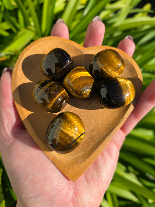 Tigers Eye Tumbled Stone Large | A Grade