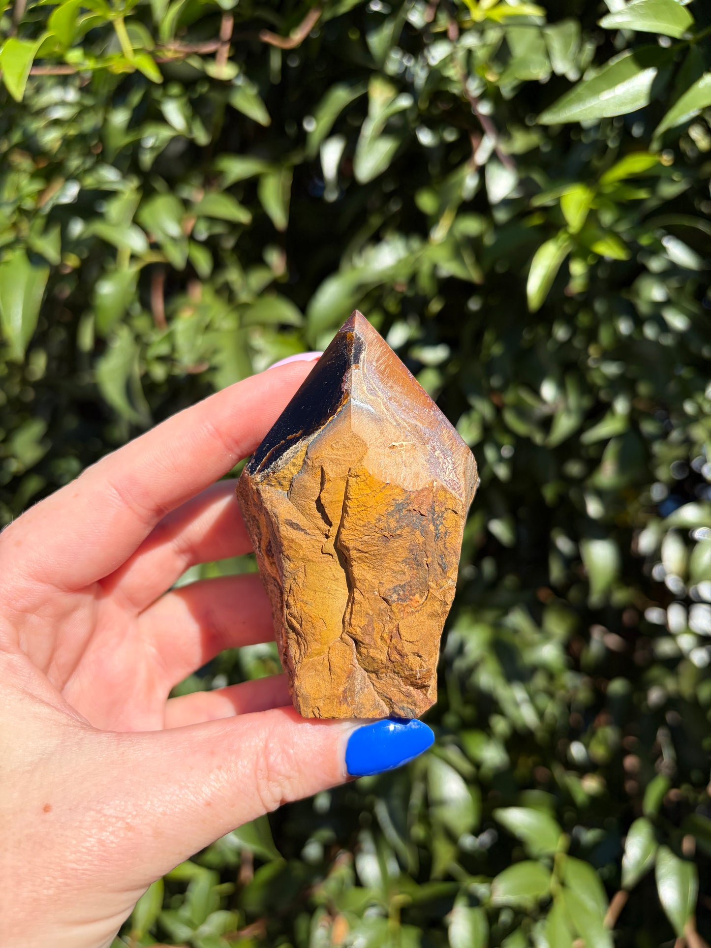 Tigers Eye Semi Polished Point A