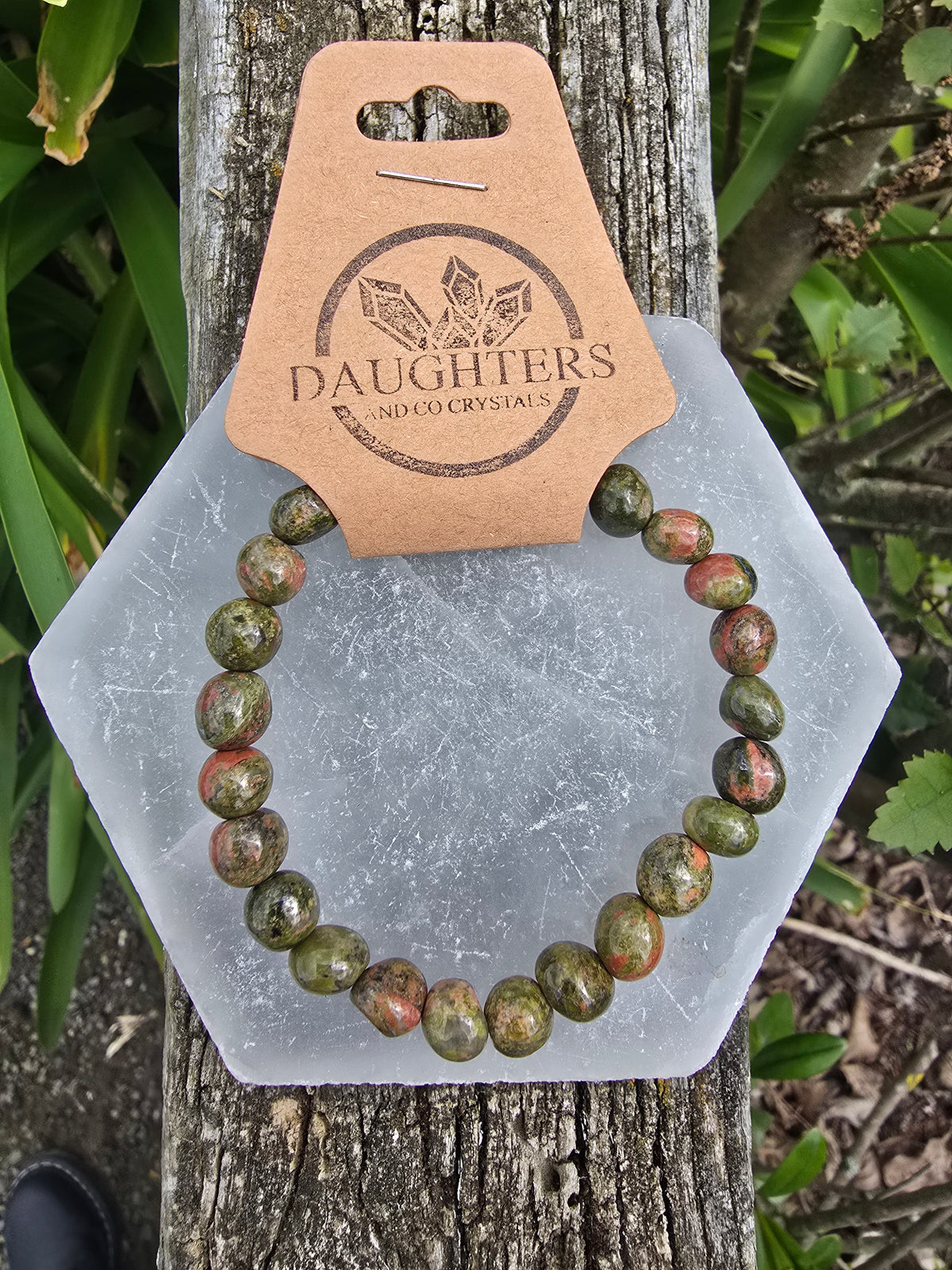 Unakite | Nugget Bead Bracelet 6 mm