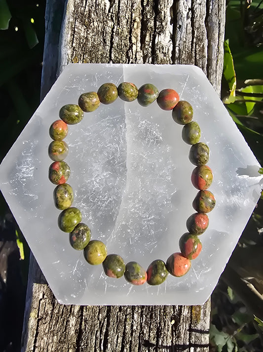 Unakite | Nugget Bead Bracelet