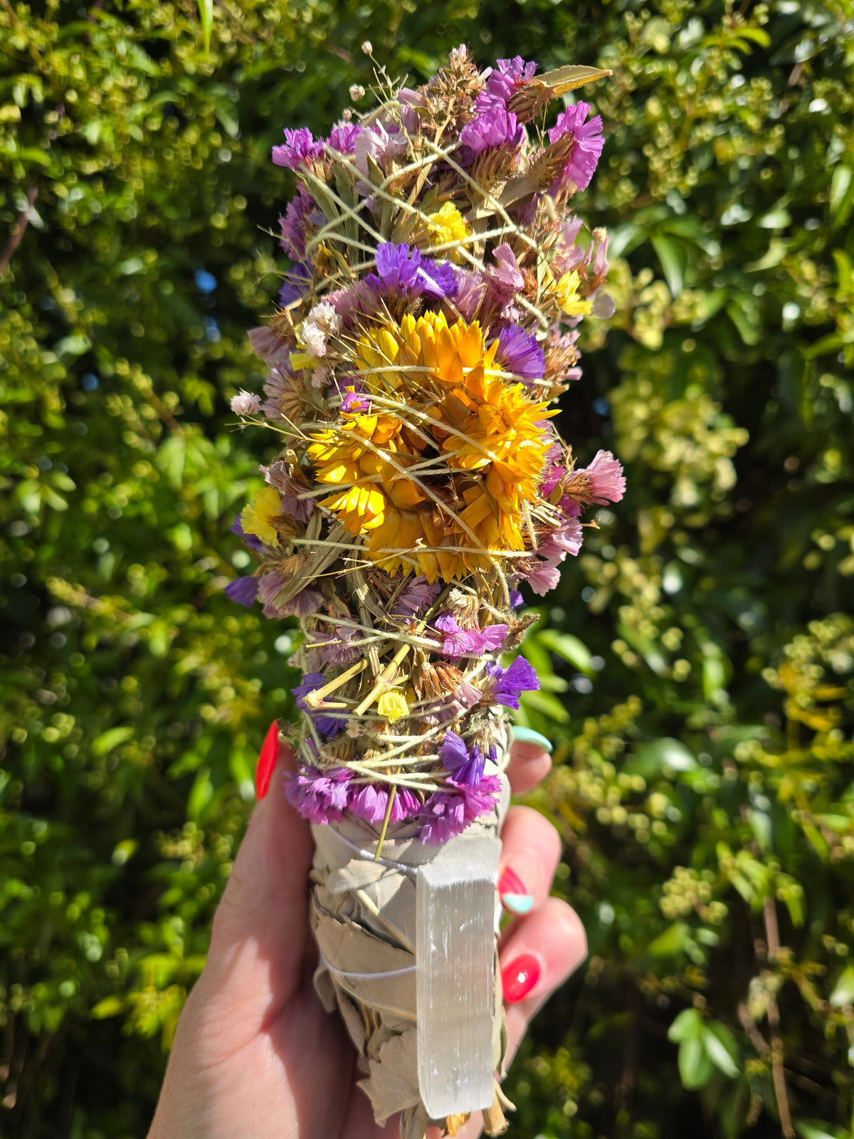 White Sage Smudge Stick Large 9inch | Selenite For Cleansing