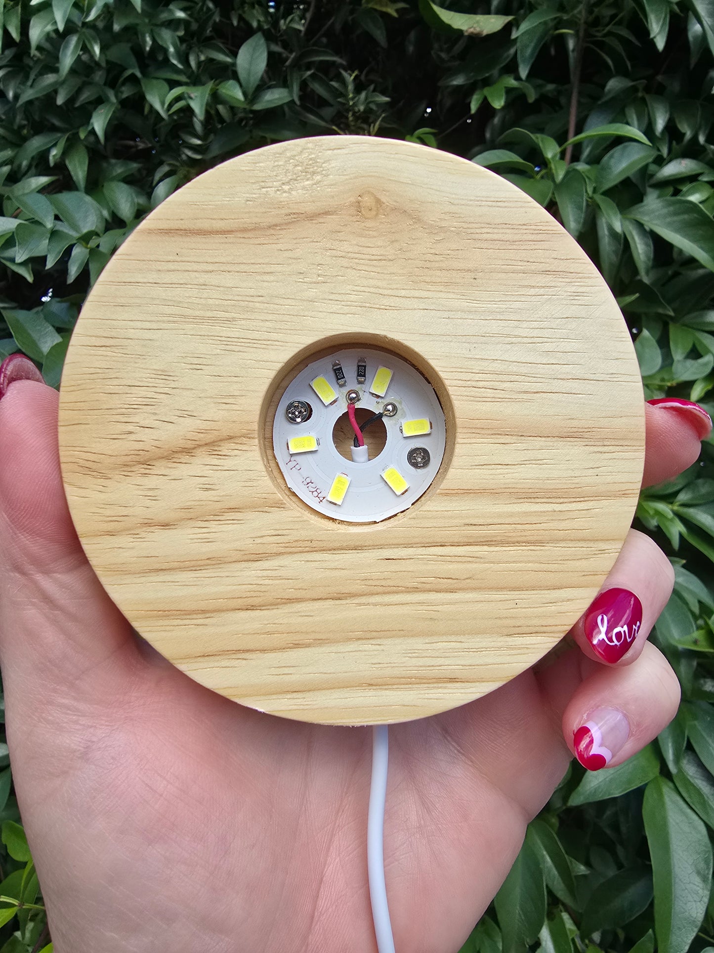 LED Wooden Light Base