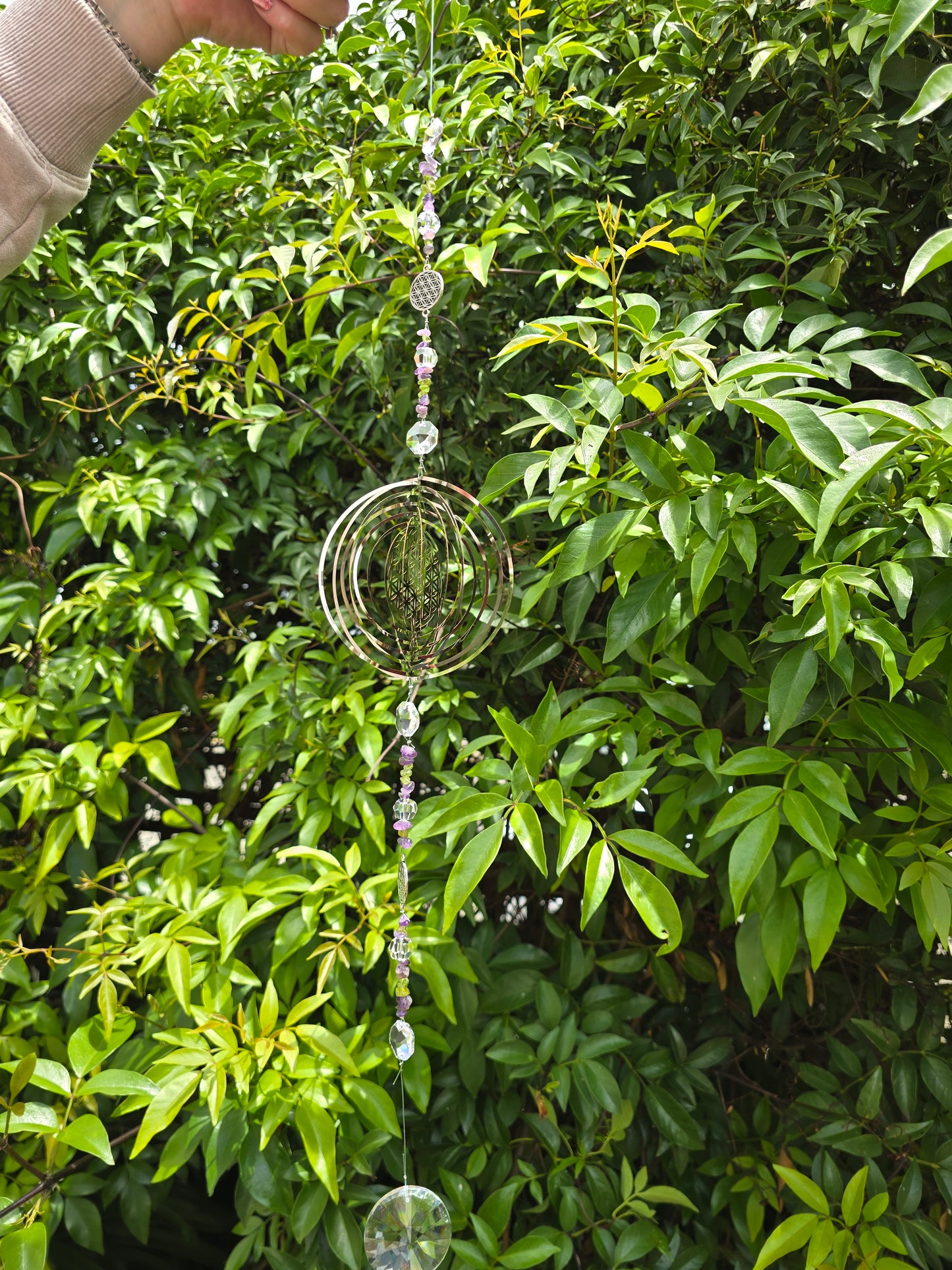 Amethyst & Peridot | XLarge Sun Sun Catcher