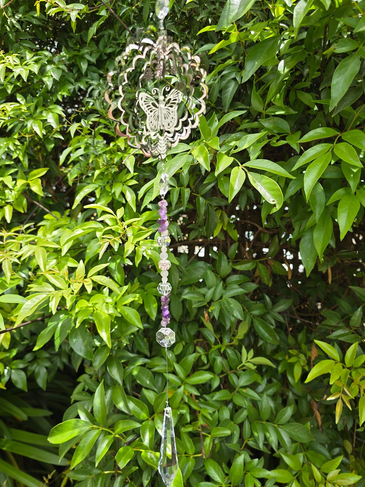 Amethyst & Rose Quartz | XLarge Point Sun Catcher
