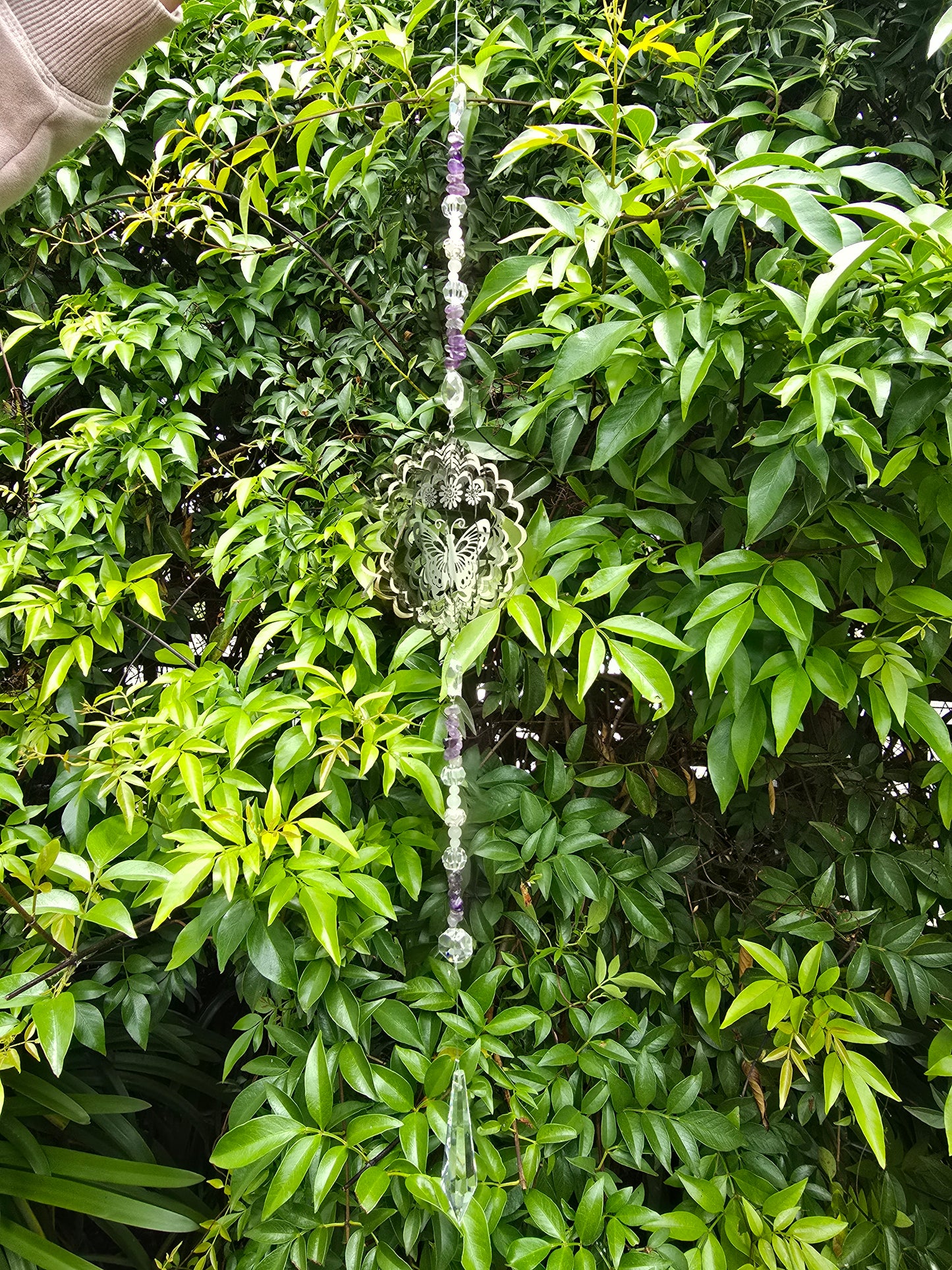 Amethyst & Rose Quartz | XLarge Point Sun Catcher