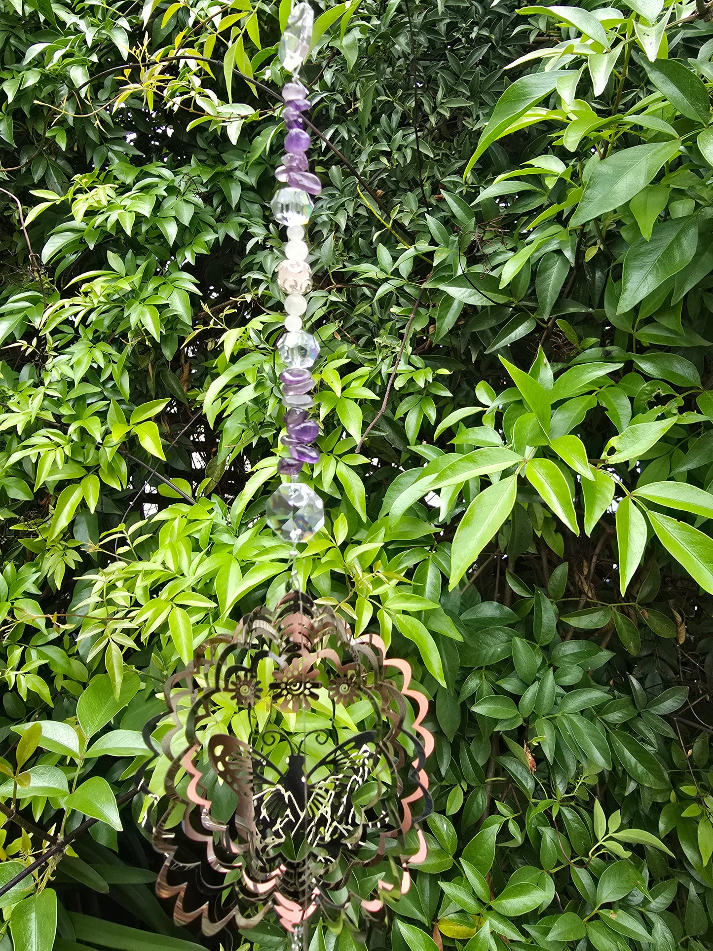 Amethyst & Rose Quartz | XLarge Point Sun Catcher