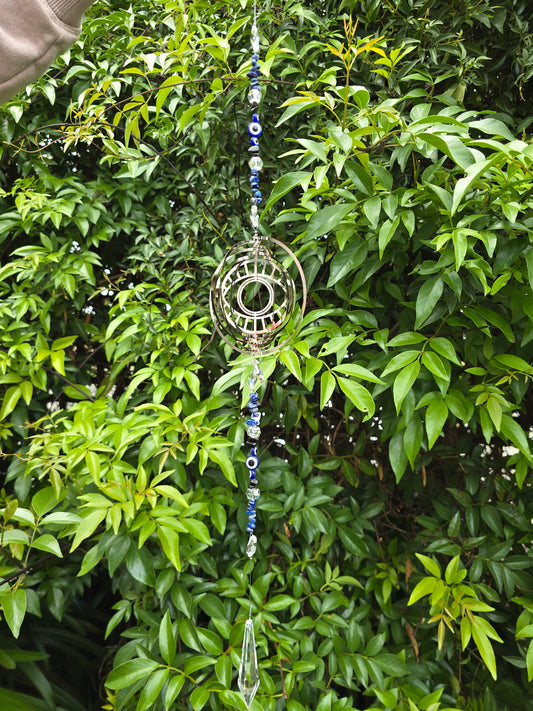 Lapis Lazuli & Black Obsidian | Xlarge Point Sun Catcher