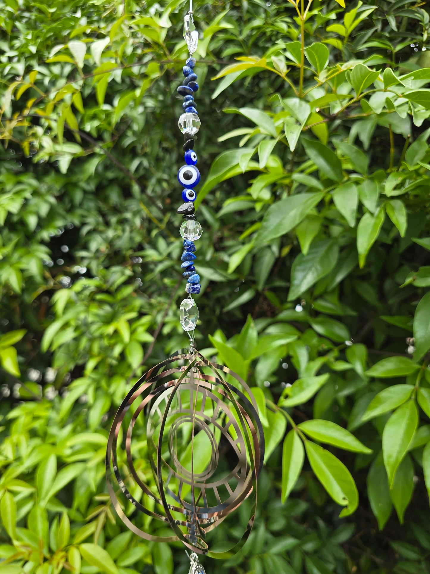 Lapis Lazuli & Black Obsidian | Xlarge Point Sun Catcher