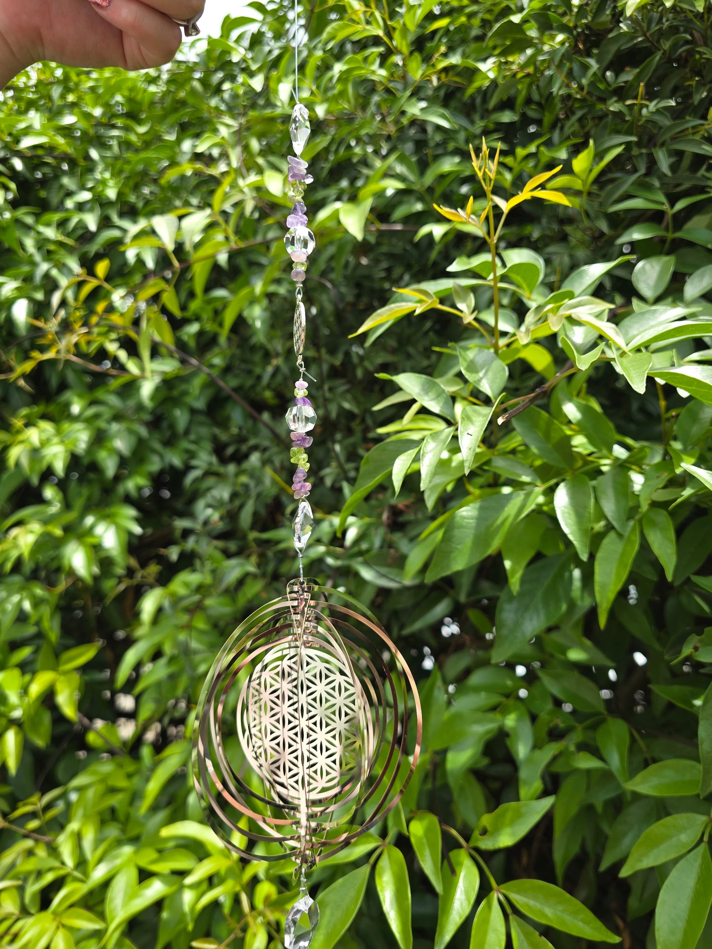 Amethyst & Peridot | XLarge Sun Sun Catcher