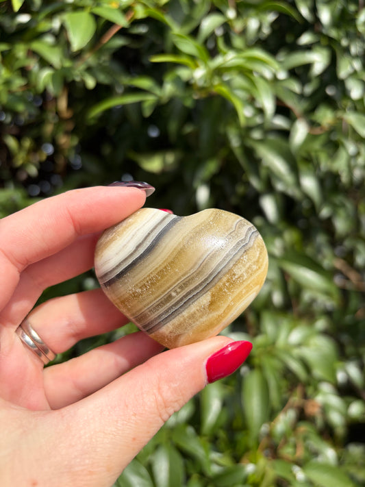Zebra Calcite Heart B
