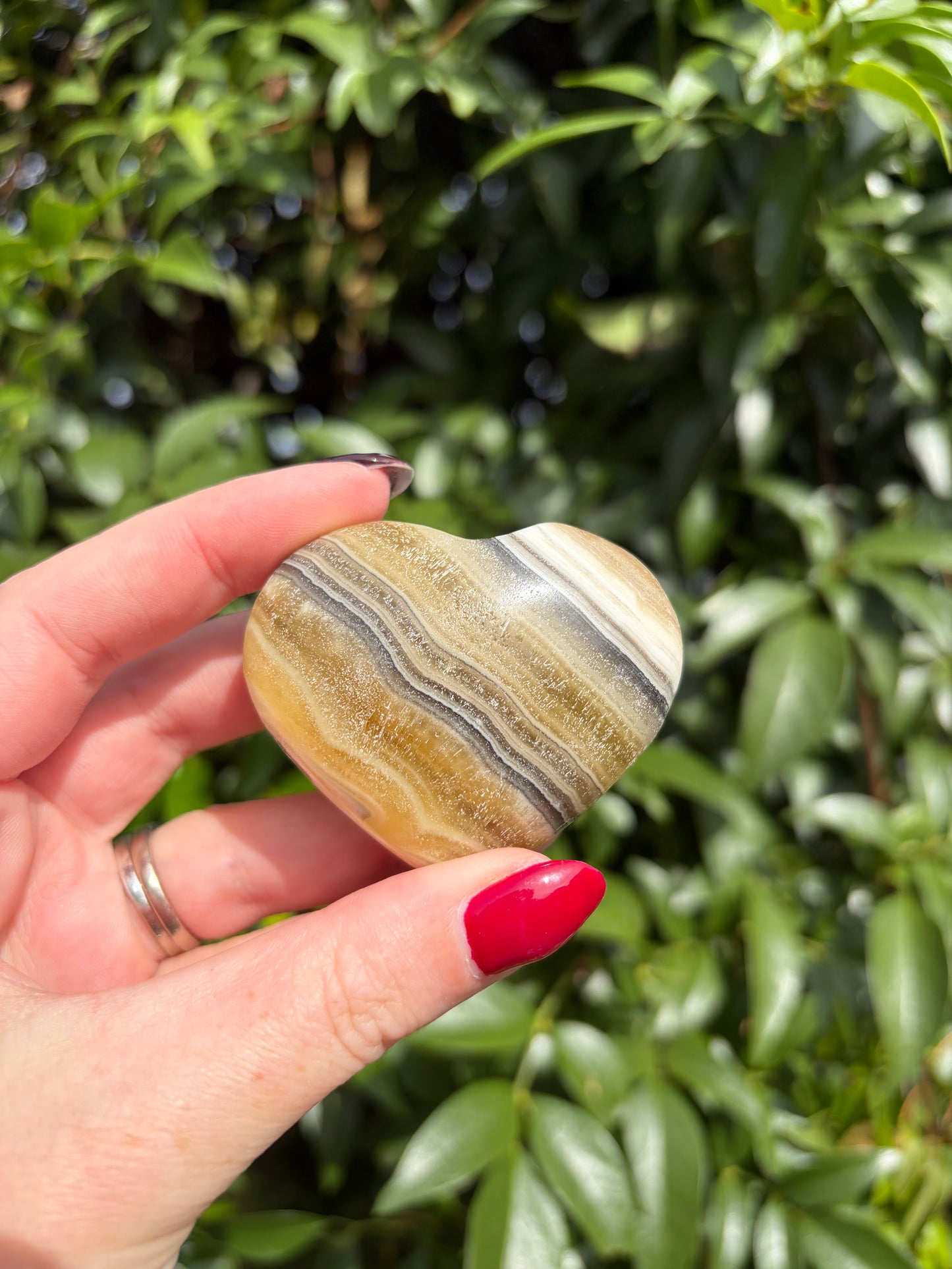 Zebra Calcite Heart B