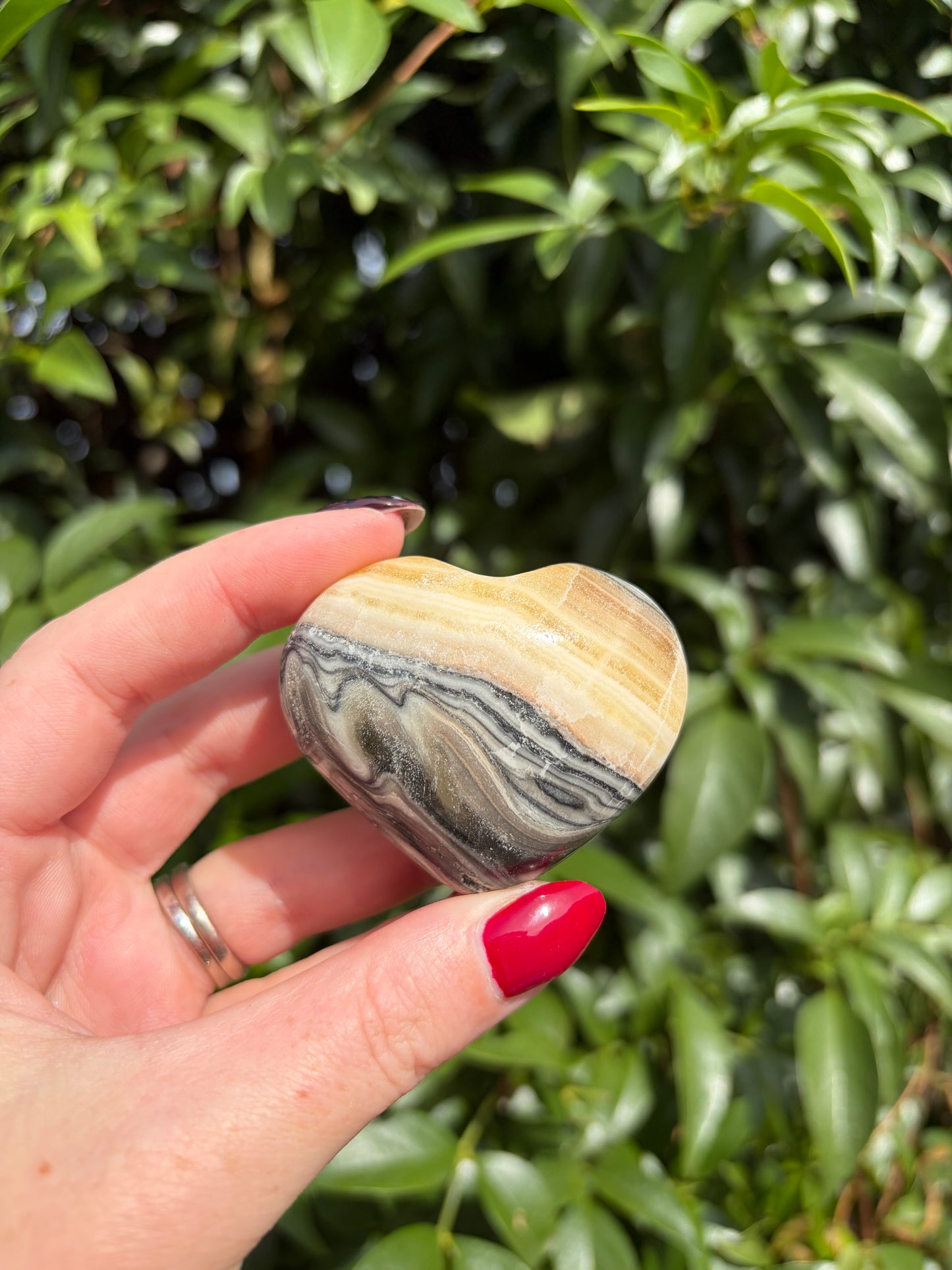 Zebra Calcite Heart E