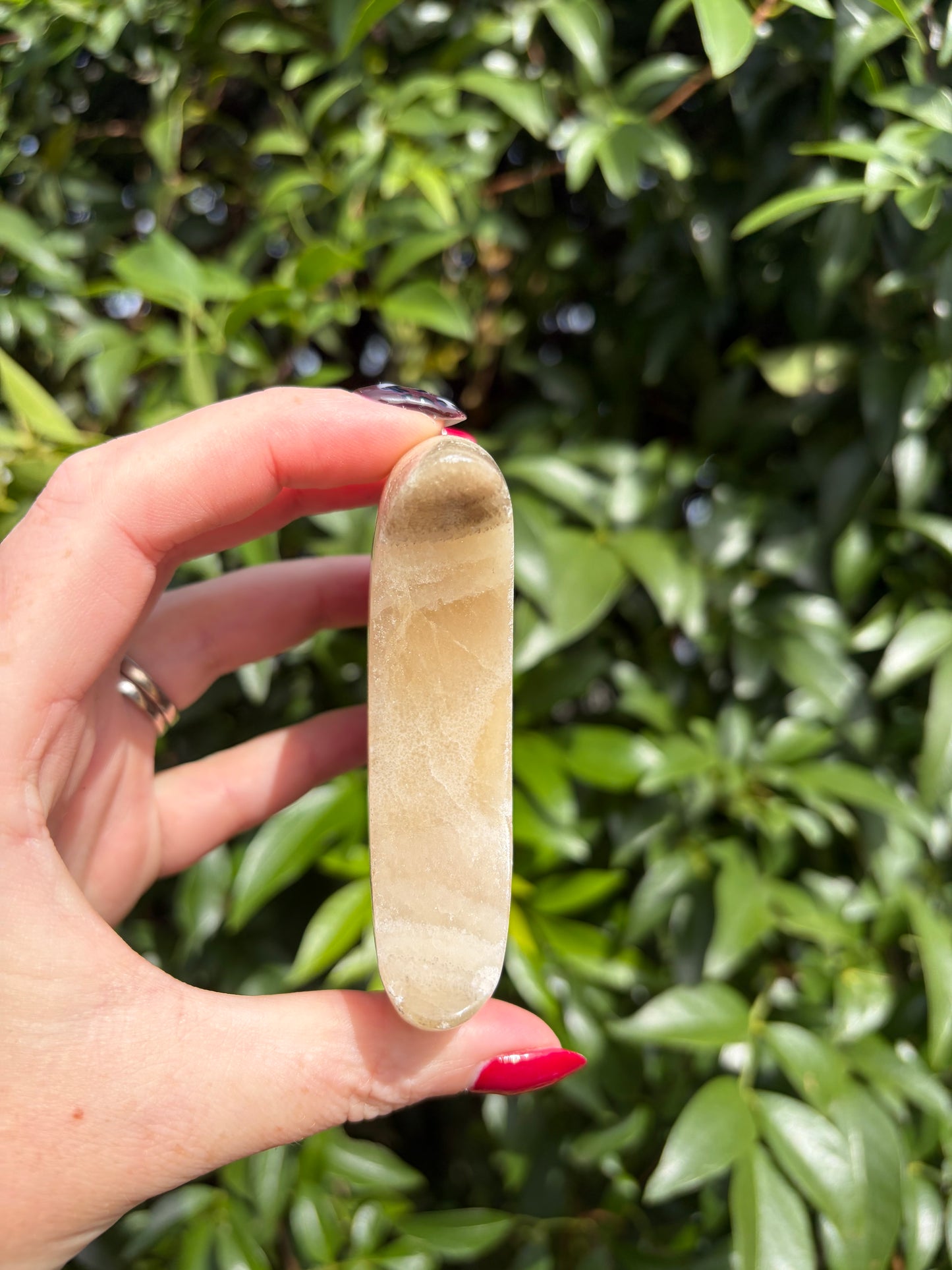 Zebra Calcite Self Standing Moon A