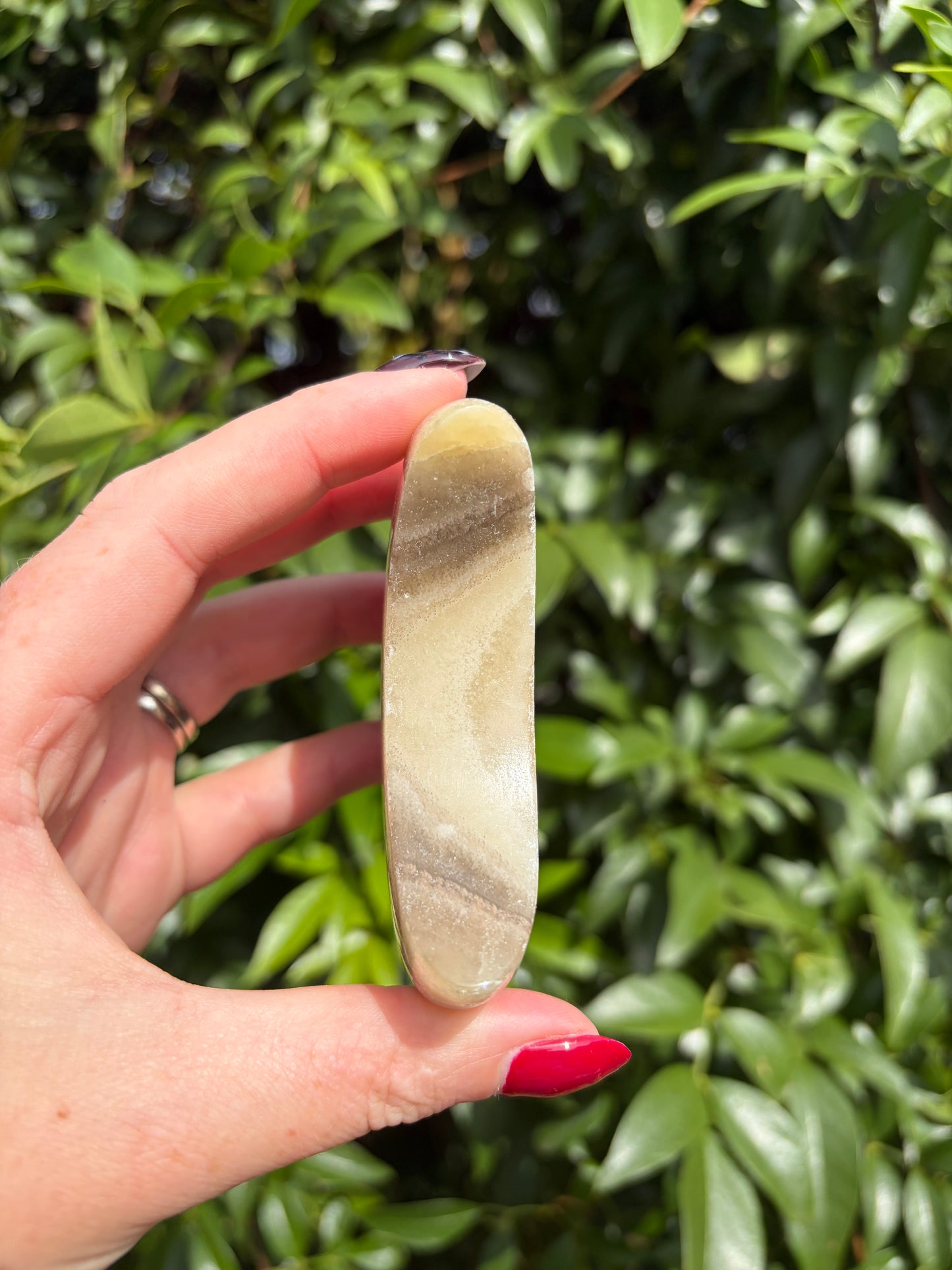 Zebra Calcite Self Standing Moon C