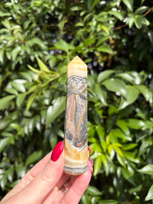 Zebra Calcite Point E