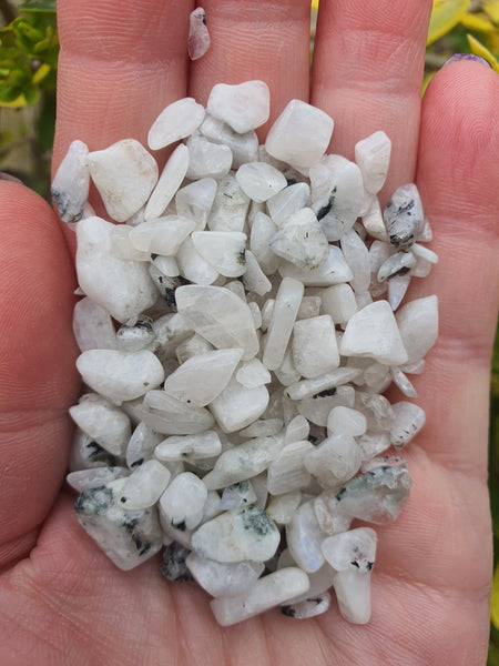 Moonstone Crystal Chip 100 gms Bag