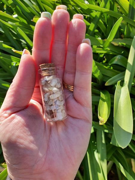 Peach Moonstone Chip Bottle