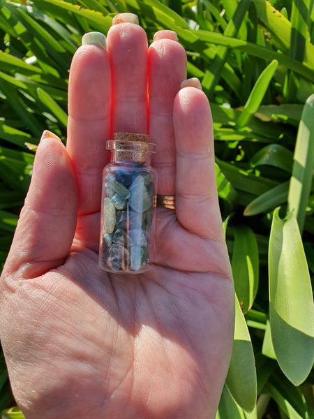Moss Agate Chip Bottle