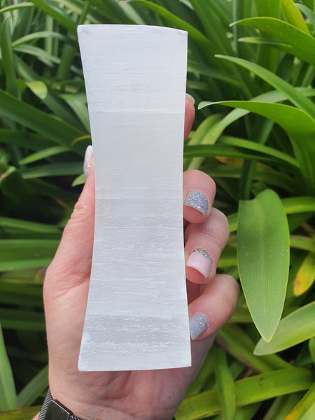 Selenite Candle Holder Moon