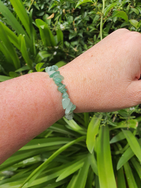 Green Aventurine Crystal Chip Bracelet 