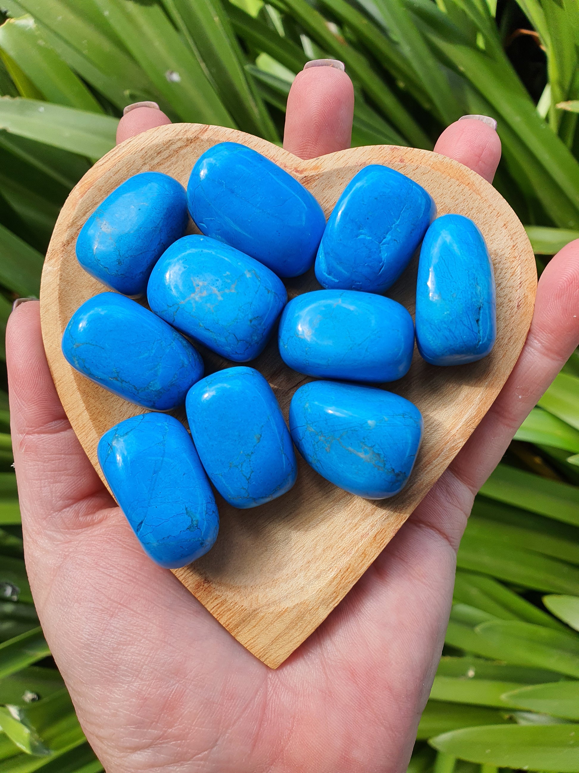 Howlite Light Blue Tumbled Stones – Daughters And Co Crystals