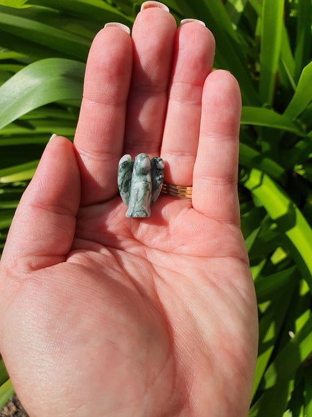 Moss Agate Mini Angel
