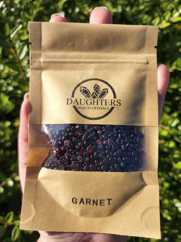 Garnet Crystal Chip 100 gms Bag