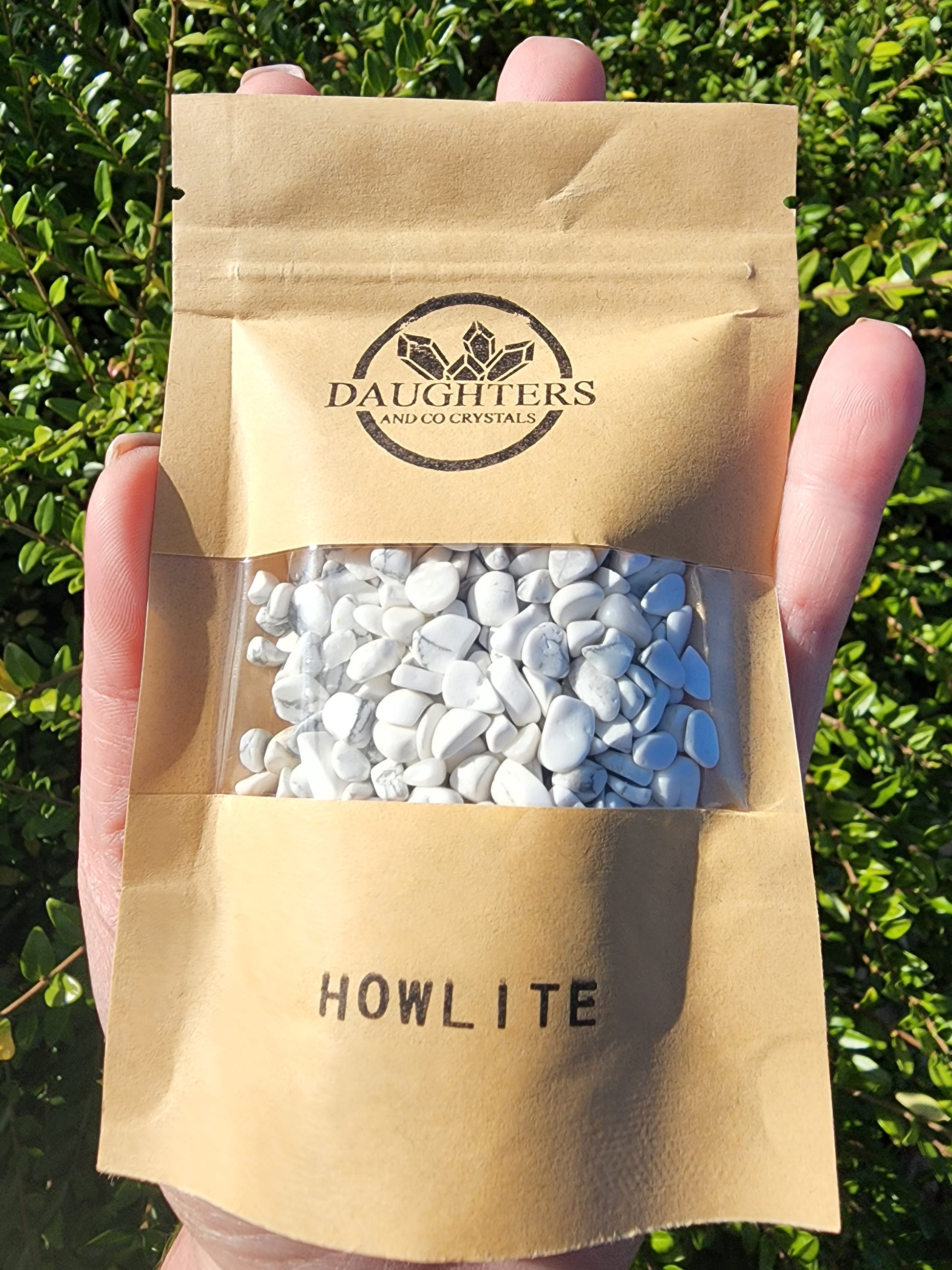 Howlite Crystal Chip 100 gms Bag – Daughters And Co Crystals