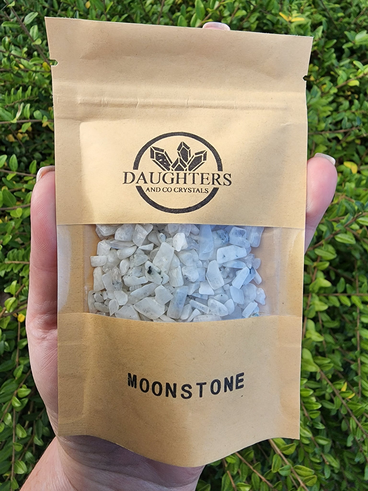 Moonstone Crystal Chip 100 gms Bag