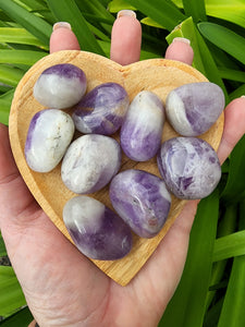 Chevron Amethyst Tumbled Stone