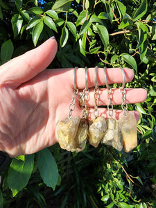 Quartz with Inclusions Crystal Keyring
