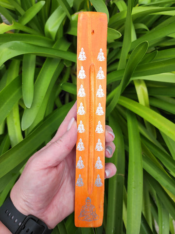 Orange Buddha Incense Holder