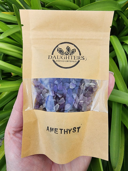 Amethyst Crystal Chip 100g Bag