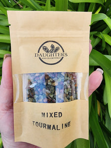 Mixed Tourmaline Crystal Chip 100 gms Bag